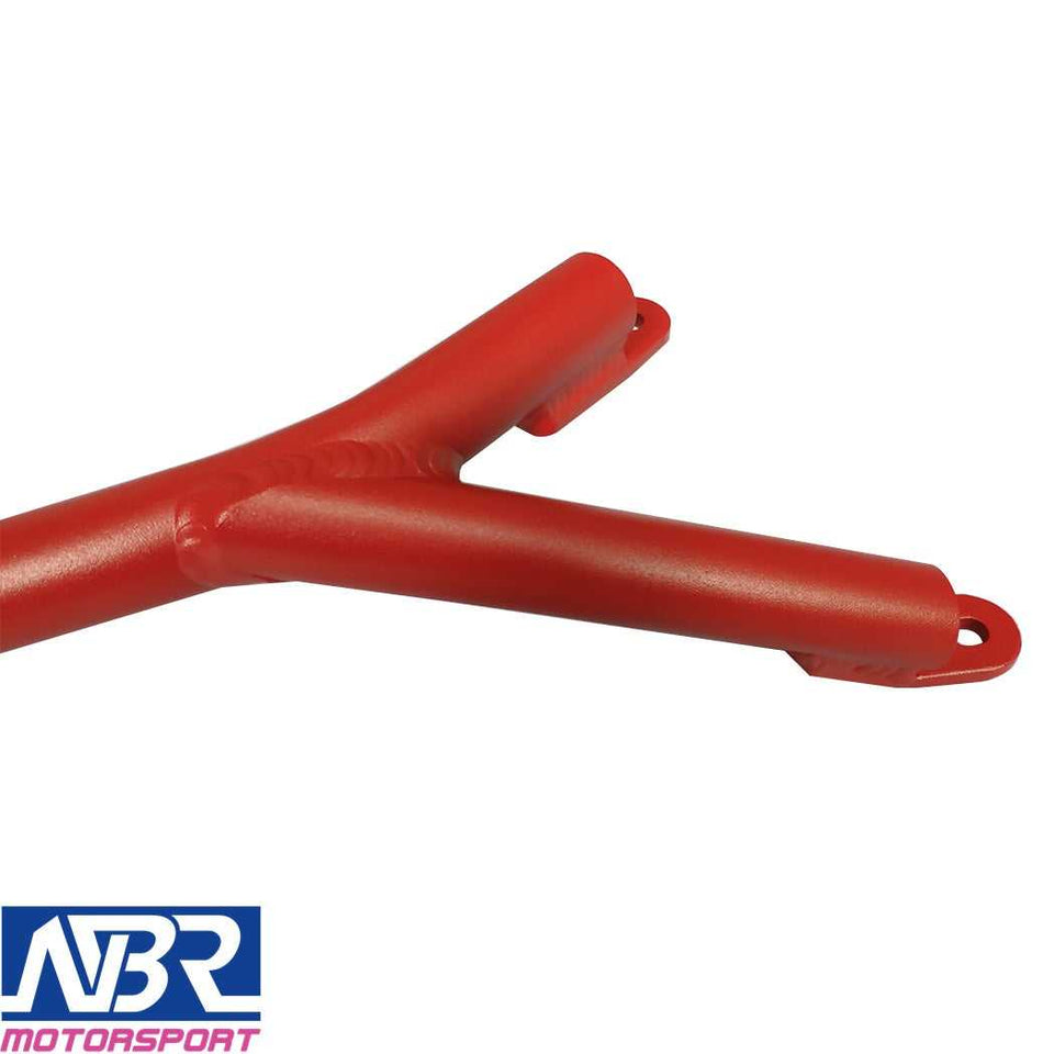 Wrinkle Red 2015-2021 WRX STI Front Brace Bar V1 Style - NBR Motorsport