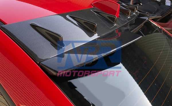 Carbon Fiber Red Trim Front Bumper Lip Spoiler For 2015-2021 Subaru WRX STI