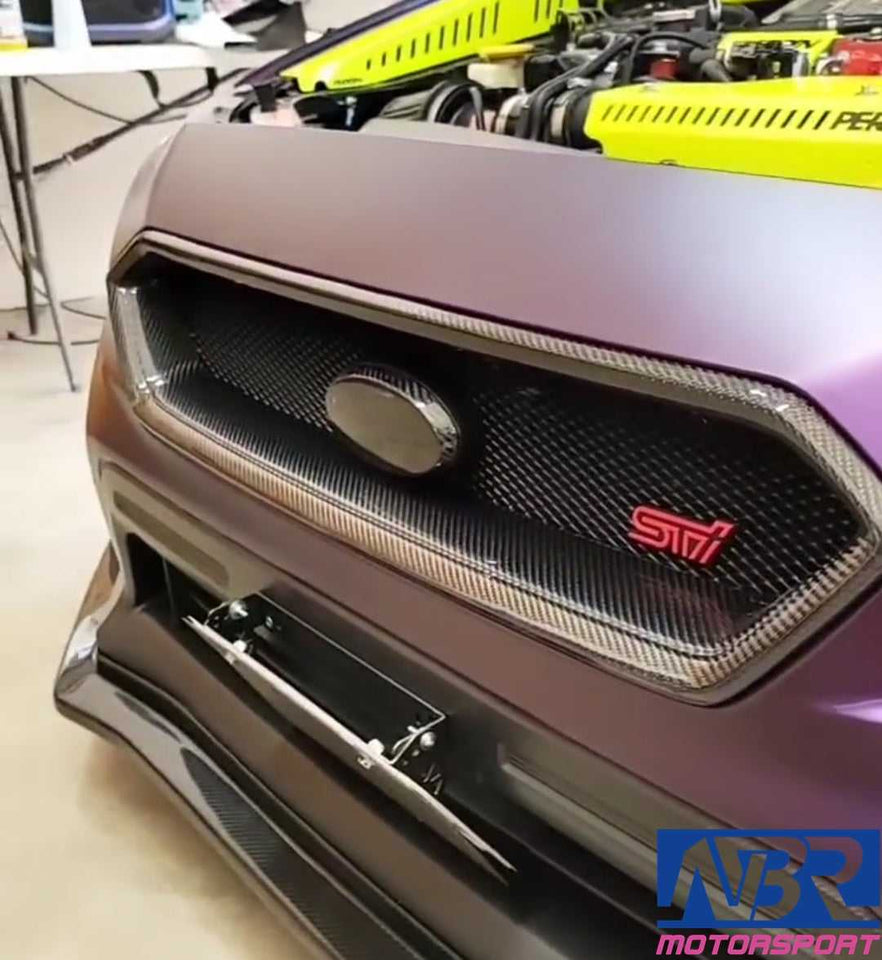 2015-2021 WRX & STI Carbon Fiber Front Grille Emblem Base - NBR Motorsport
