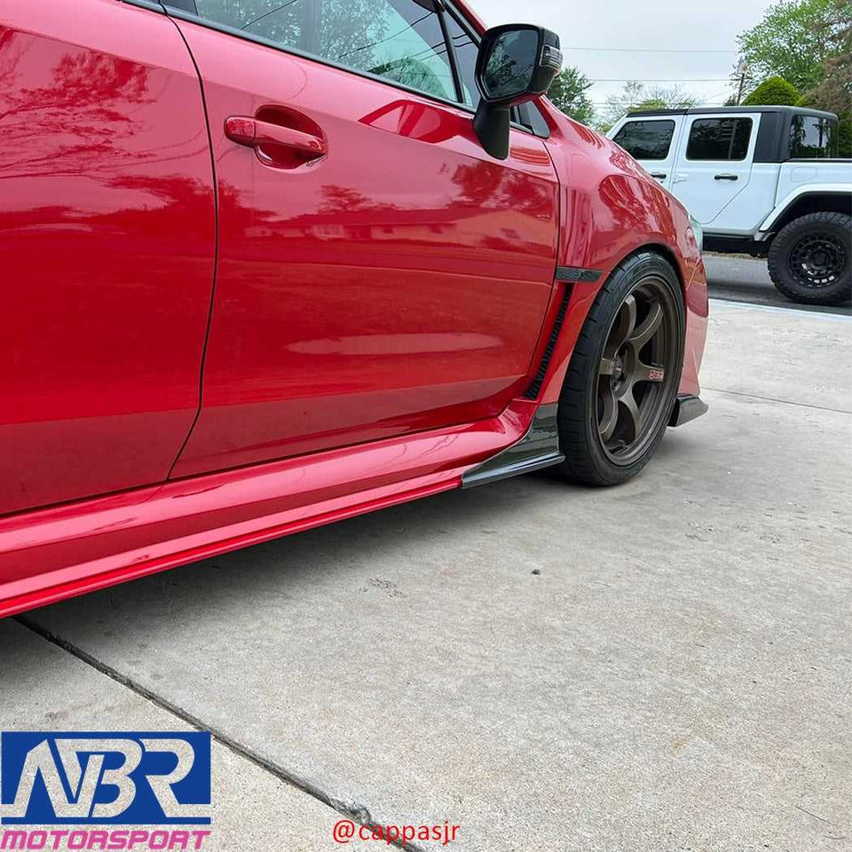 WRX STI 2015-2021 Carbon Fiber Side Skirt Cap V Style - NBR Motorsport