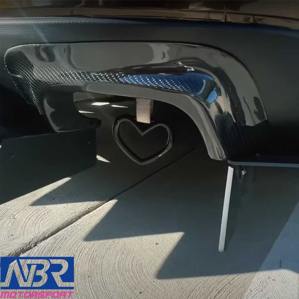 2015-2021 WRX & STI Carbon Fiber Rear Bumper Exhaust Finishers V Style - NBR Motorsport